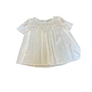 LOFT women’s top size L sheer white